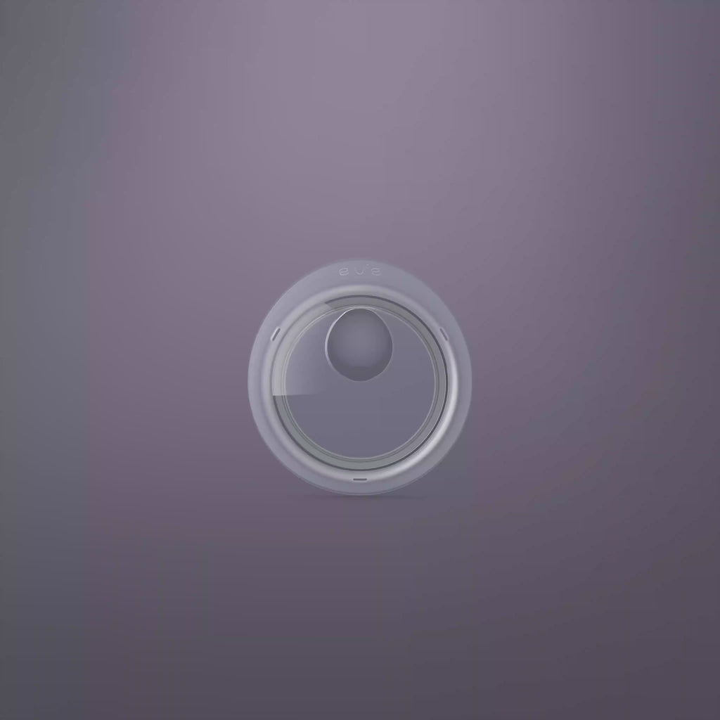 Elvie Catch collection cup 360 product visual on purple background